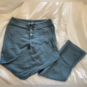 Sundance linen crop pant in blue